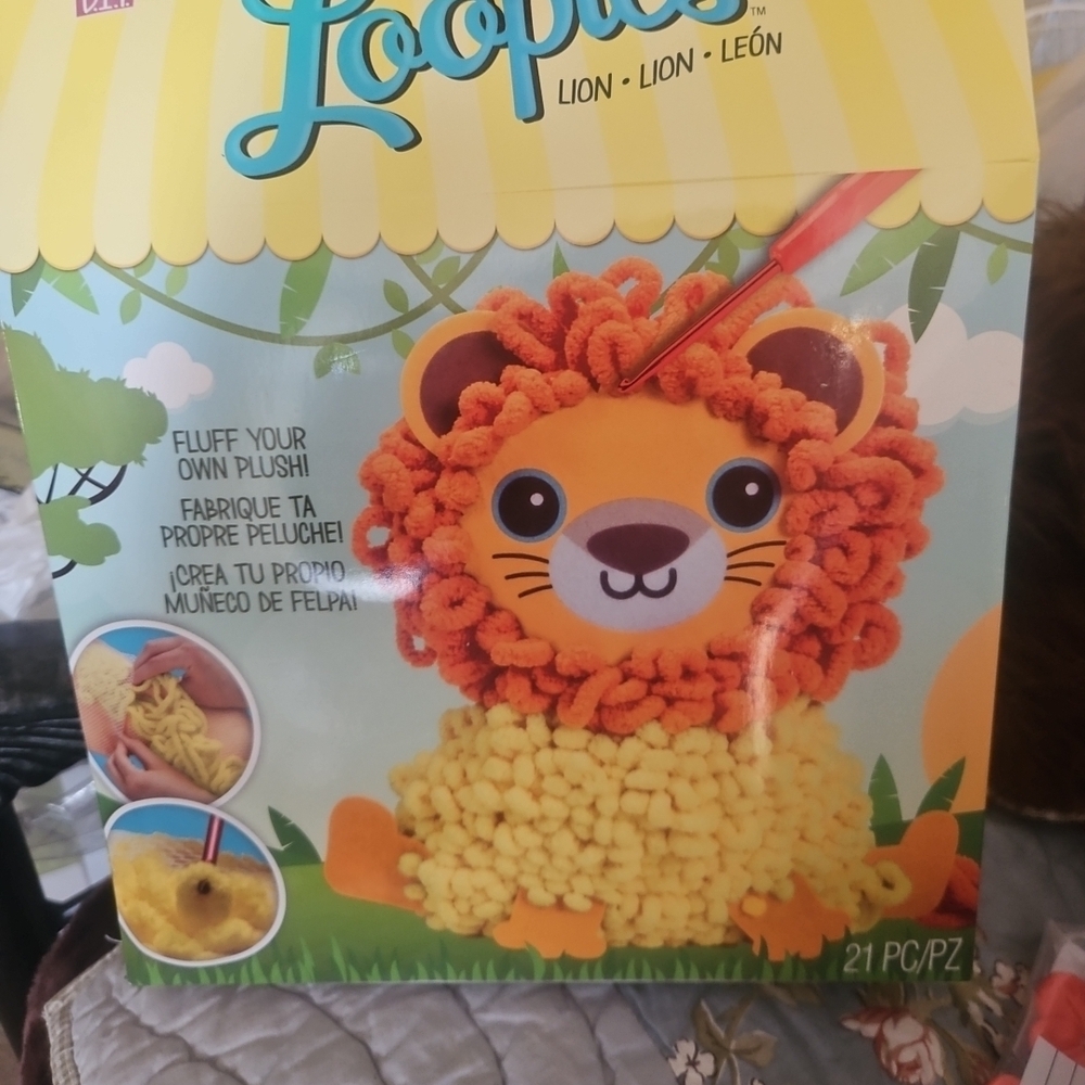Lion Plush Craft Kit - Vibrant Orange and Yellow